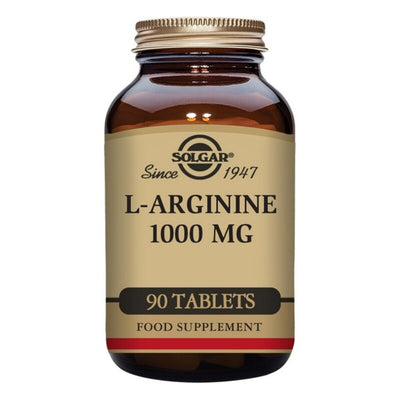 Solgar 50 capsules L-Arginine brown supplement jar on the white background