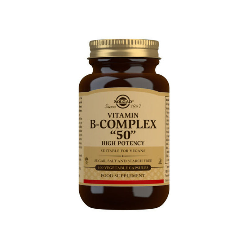 Vitamin B-Complex 50 High Potency Solgar 30163 100 Capsules Vegetable capsules