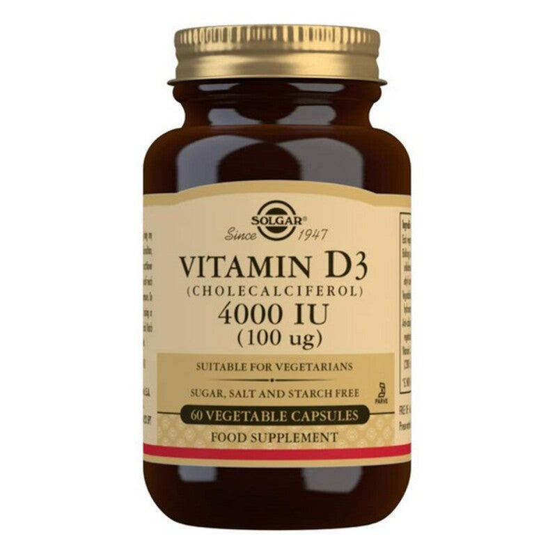 Vitamine D3 4000 ui de Solgar (60 gélules)
