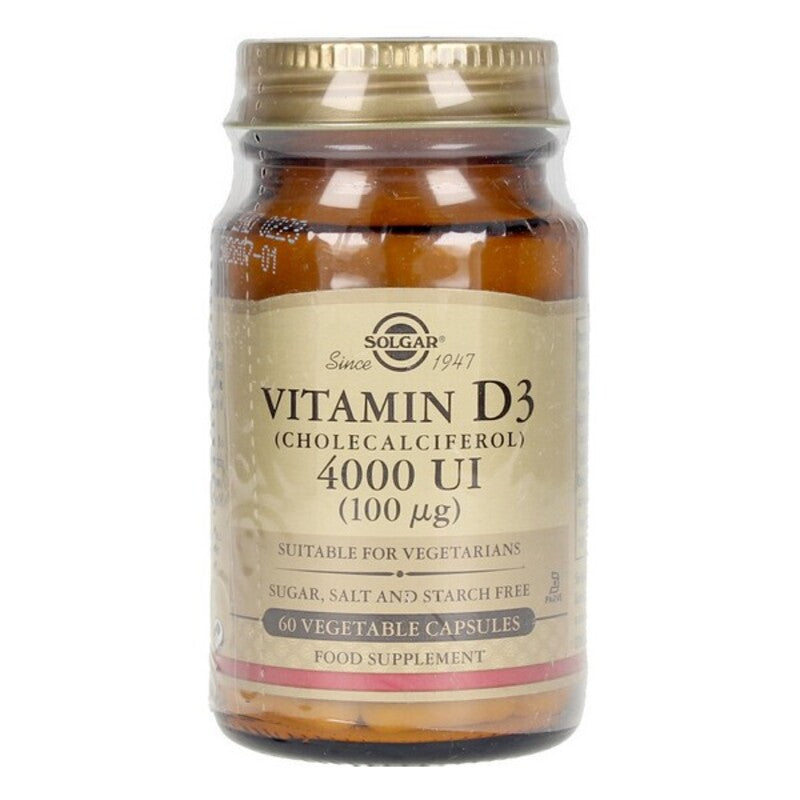 Vitamine D3 4000 ui de Solgar (60 gélules)