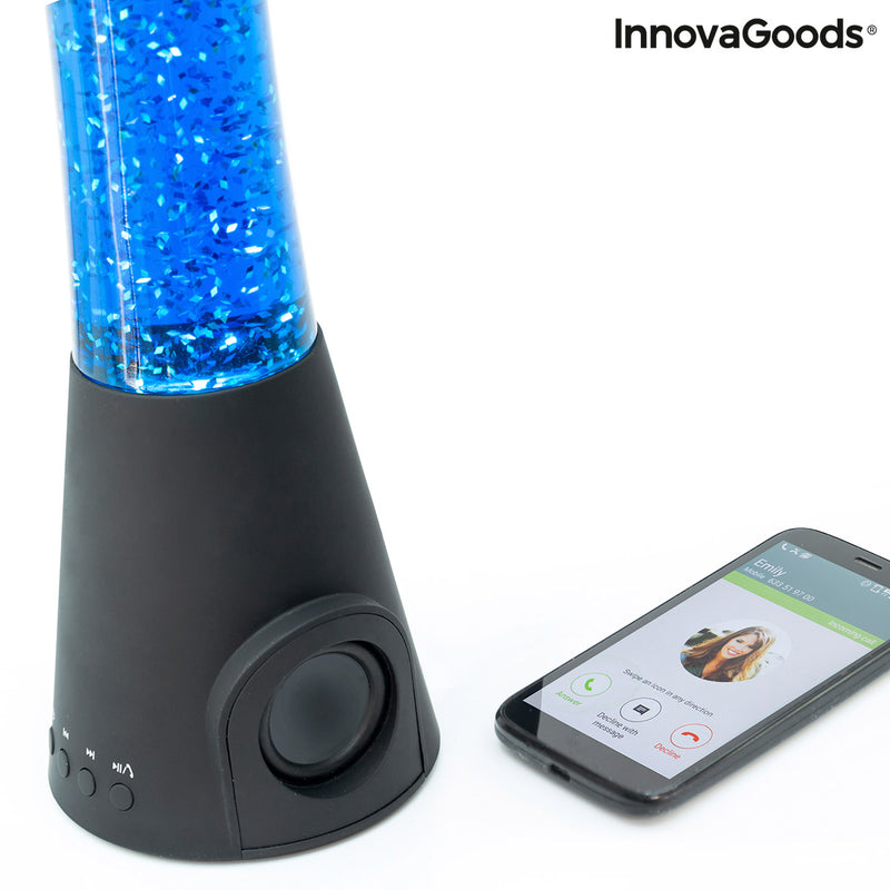 Glitterlampa med högtalare och mikrofon Flödeslampa InnovaGoods