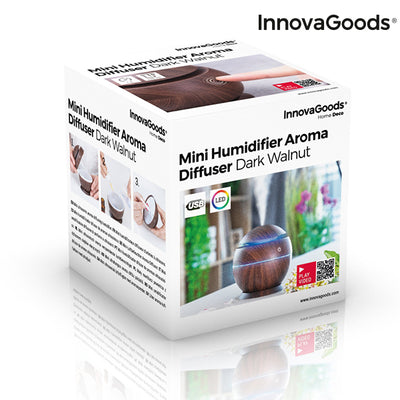 Mini Humidifier Scent Diffuser Dark Walnut InnovaGoods