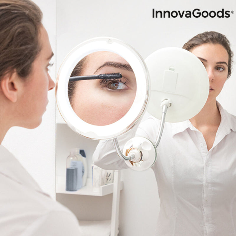 Miroir grossissant LED avec Bras Flexible et Ventouse Mizoom InnovaGoods