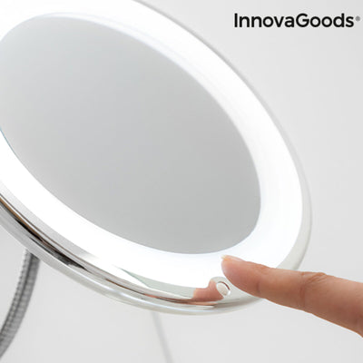 LED magnifying mirror with Flexible Arm and Suction Pad Mizoom InnovaGoods