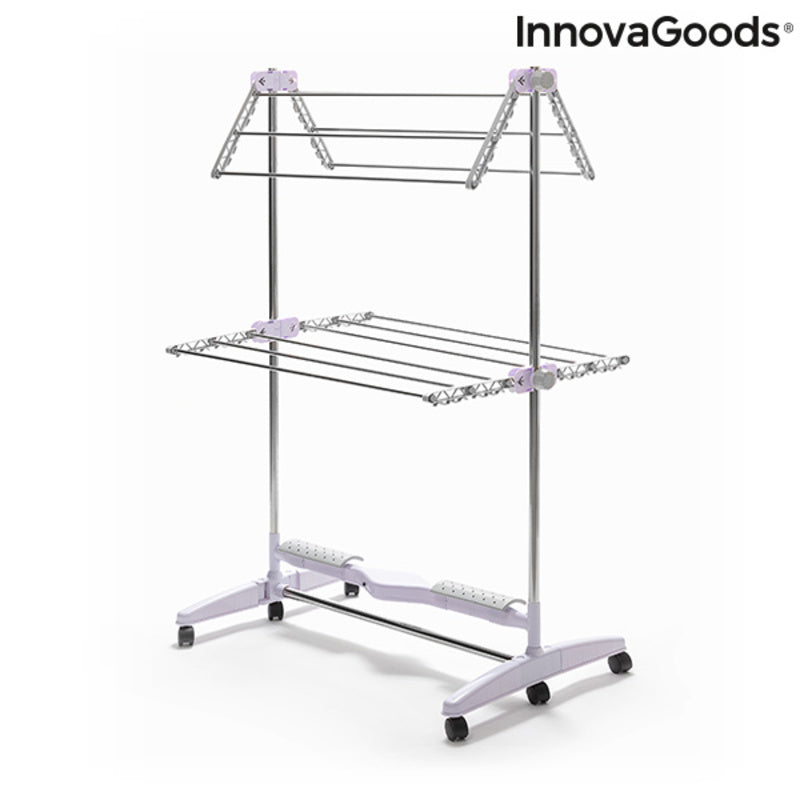 Folding Electric Drying Rack with Air Flow Breazy InnovaGoods (12 Bars) 24W