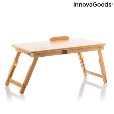 Table d'appoint pliante en bambou Lapwood InnovaGoods