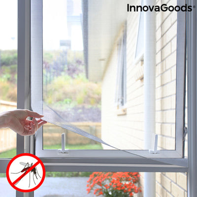Zuschneidbares selbstklebendes Fenstergitter gegen Mücken, weiß, InnovaGoods