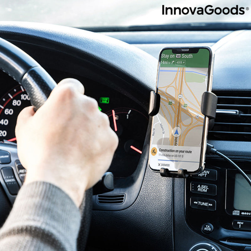Mobile Phone Holder with Wireless Charger for Cars Wolder InnovaGoods
