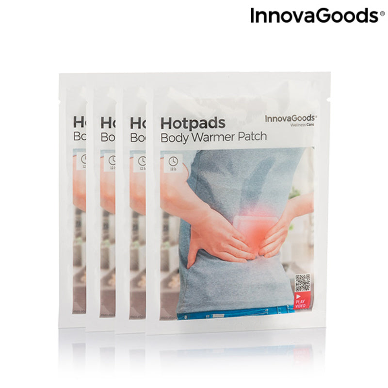 Självhäftande kroppsvärmelappar Hotpads InnovaGoods (paket med 4)