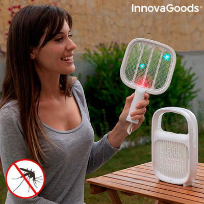 2 in 1 Rechargeable Mosquito Repellent Lamp and Insect-killing Racquet Swateck InnovaGoods