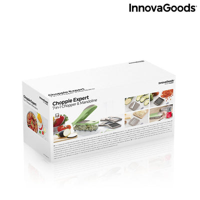 Coupe-légumes, râpe et mandoline 7 en 1 avec recettes et accessoires Choppie Expert InnovaGoods