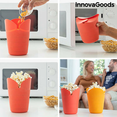 Pop-corn Poppers Pliables en Silicone Popbox InnovaGoods (Lot de 2)