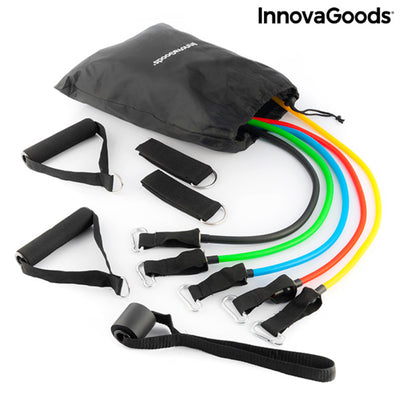 Set of Resistance Bands with Accessories and Exercise Guide Rebainer InnovaGoods (pack of 5)