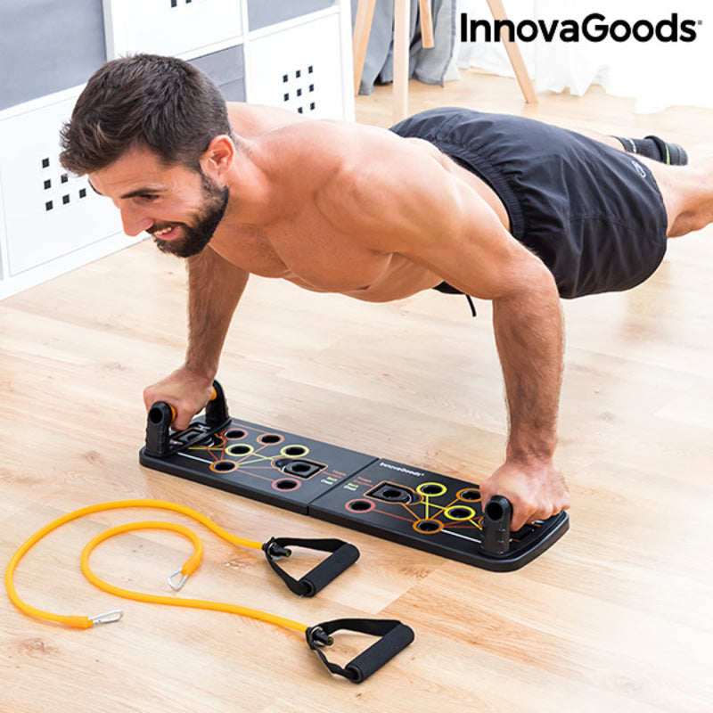 Push-Up Board with Resistance Bands and Exercise Guide Pulsher InnovaGoods