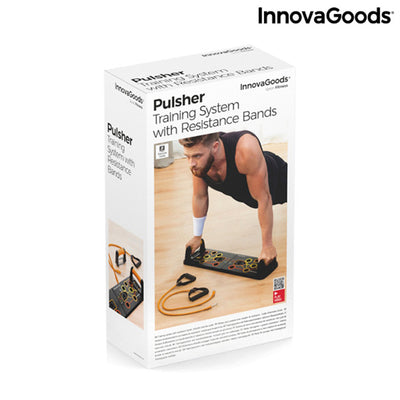 Push-Up Board with Resistance Bands and Exercise Guide Pulsher InnovaGoods