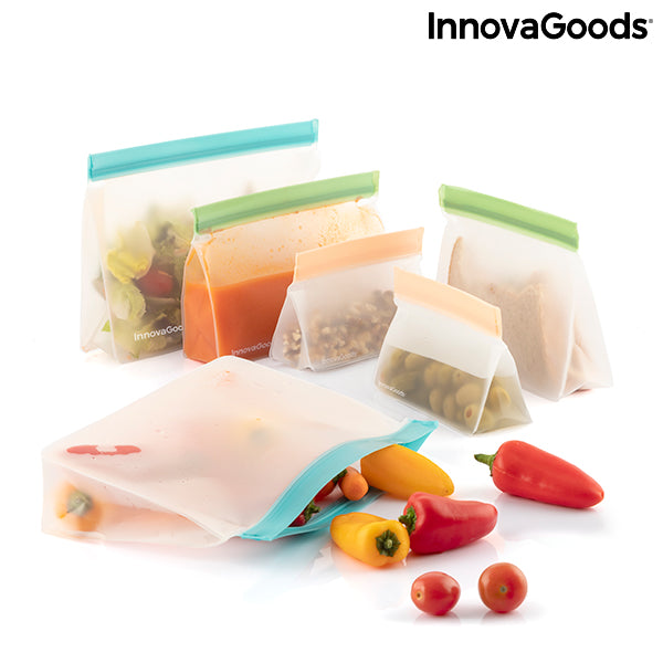 Set of Reusable Hermetically-sealed Bags Zags InnovaGoods 6 Pieces