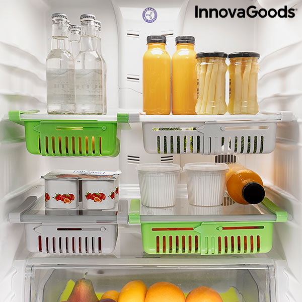 Verstellbarer Kühlschrank-Organizer Friwer InnovaGoods (2er-Pack)