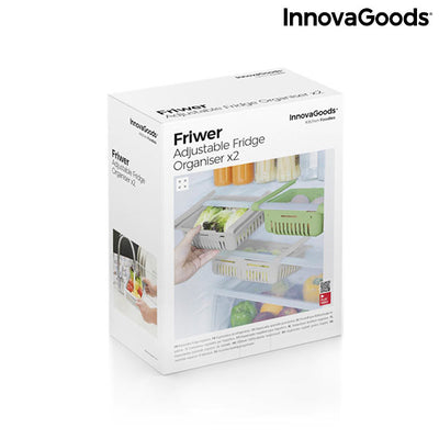 Verstelbare koelkastorganizer Friwer InnovaGoods (pak van 2)