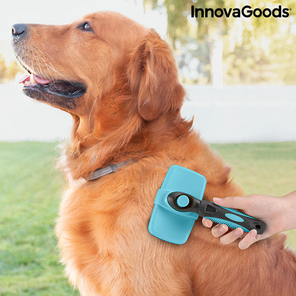 Schoonmaakborstel voor huisdieren met intrekbare haren Groombot InnovaGoods