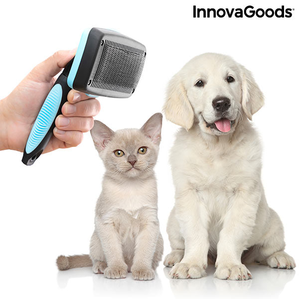 Spazzola per la pulizia per animali domestici con setole retrattili Groombot InnovaGoods