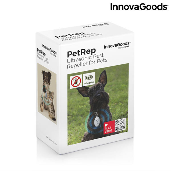 Répulsif antiparasitaire à ultrasons rechargeable pour animaux de compagnie PetRep InnovaGoods