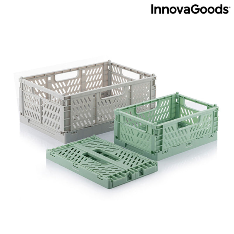 Set di 3 scatole organizer pieghevoli e impilabili Boxtor InnovaGoods