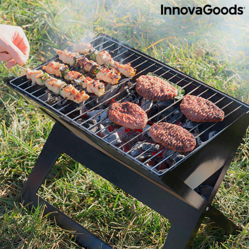 Opvouwbare draagbare barbecue voor gebruik met Charcoal FoldyQ InnovaGoods