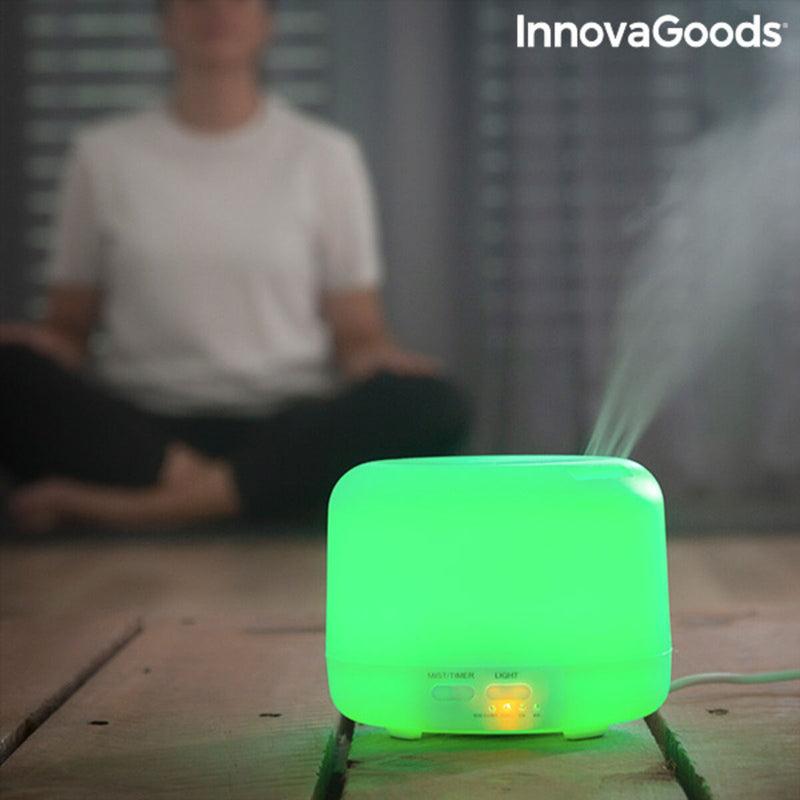 Aromadiffusor Luftbefeuchter mit mehrfarbiger LED Steloured InnovaGoods