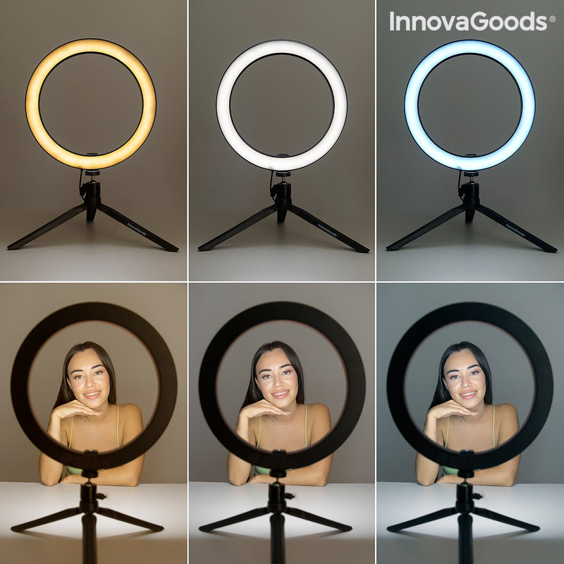 Anneau lumineux pour selfie avec trépied et télécommande Youaro InnovaGoods