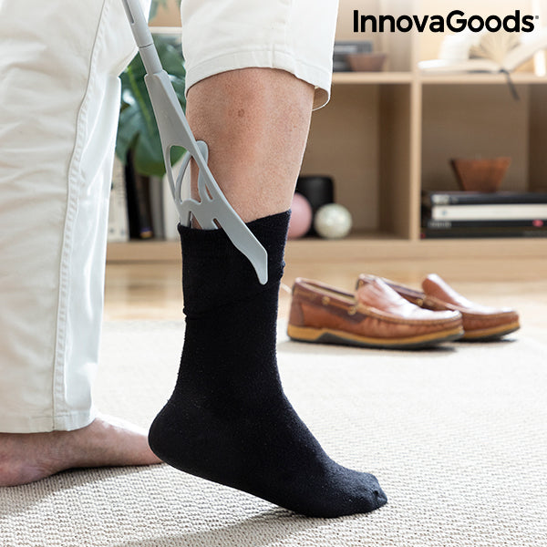 Aide-chaussette et chausse-pied avec arrache-chaussettes Shoeasy InnovaGoods