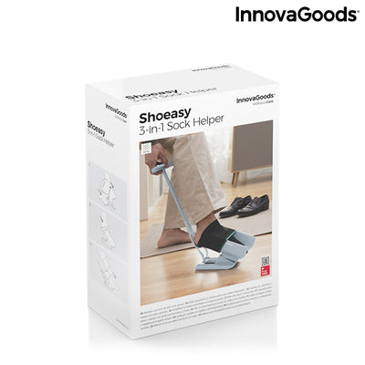 Aide-chaussette et chausse-pied avec arrache-chaussettes Shoeasy InnovaGoods