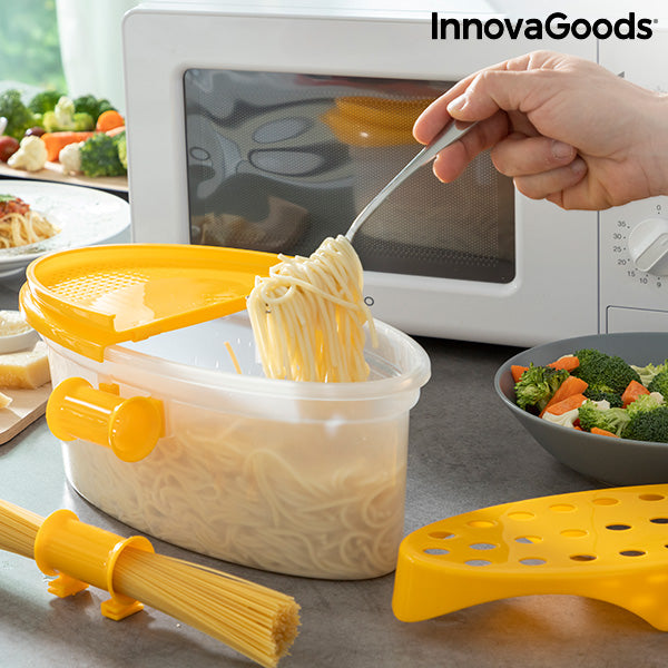 Cuiseur de pâtes micro-ondes 4 en 1 avec accessoires et recettes Pastrainest InnovaGoods
