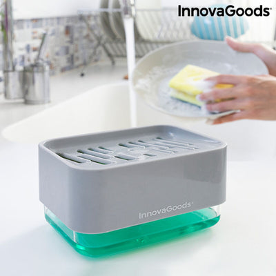 Dispenser di sapone 2 in 1 per il lavello della cucina Pushoap InnovaGoods