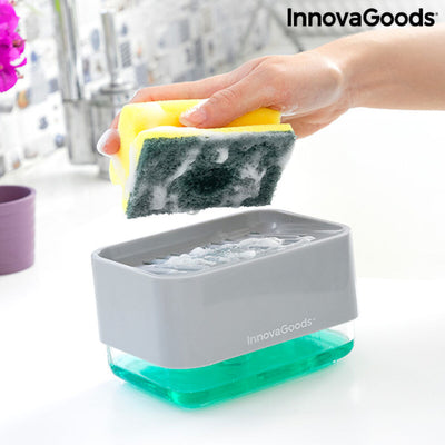 Dispenser di sapone 2 in 1 per il lavello della cucina Pushoap InnovaGoods