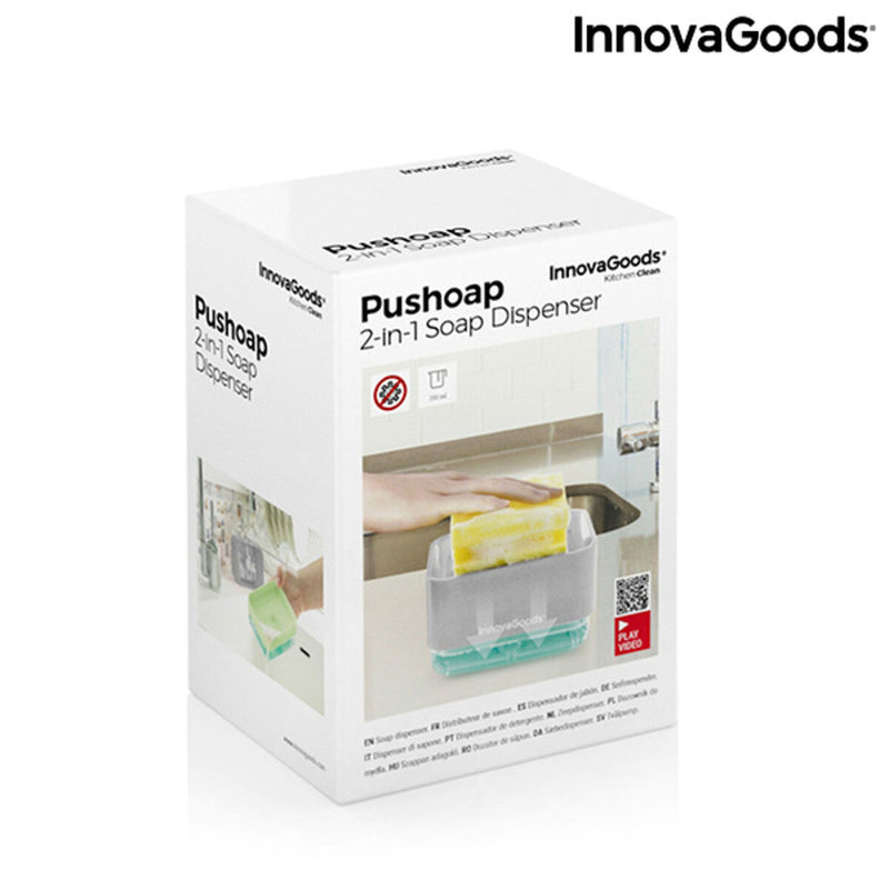 2-i-1 tvålautomat för diskbänken Pushoap InnovaGoods