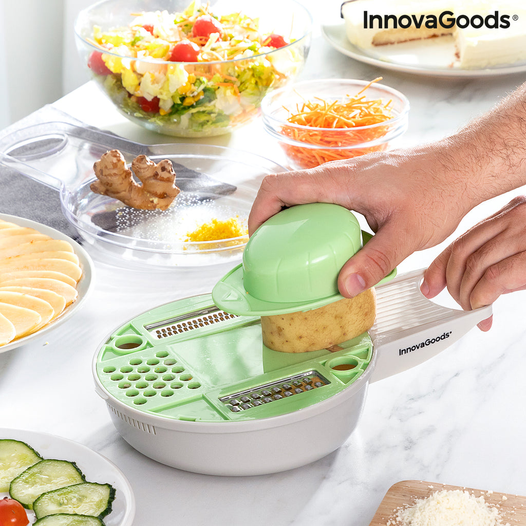 InnovaGoods - Tagliaverdure, Grattugia E Mandolina Con Ricette E