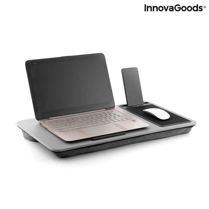 Scrivania portatile per laptop con cuscino XL Deskion InnovaGoods