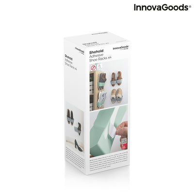 Portascarpe adesivi Shohold InnovaGoods Confezione da 4 unità