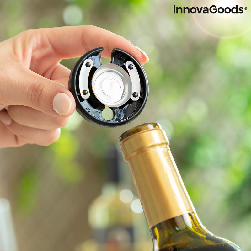 Cavatappi elettrico con accessori per tappare il vino InnovaGoods