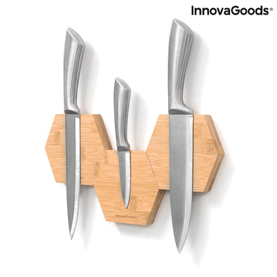 Magnetic Bamboo Adhesive Holders Magbu InnovaGoods Pack of 3 units