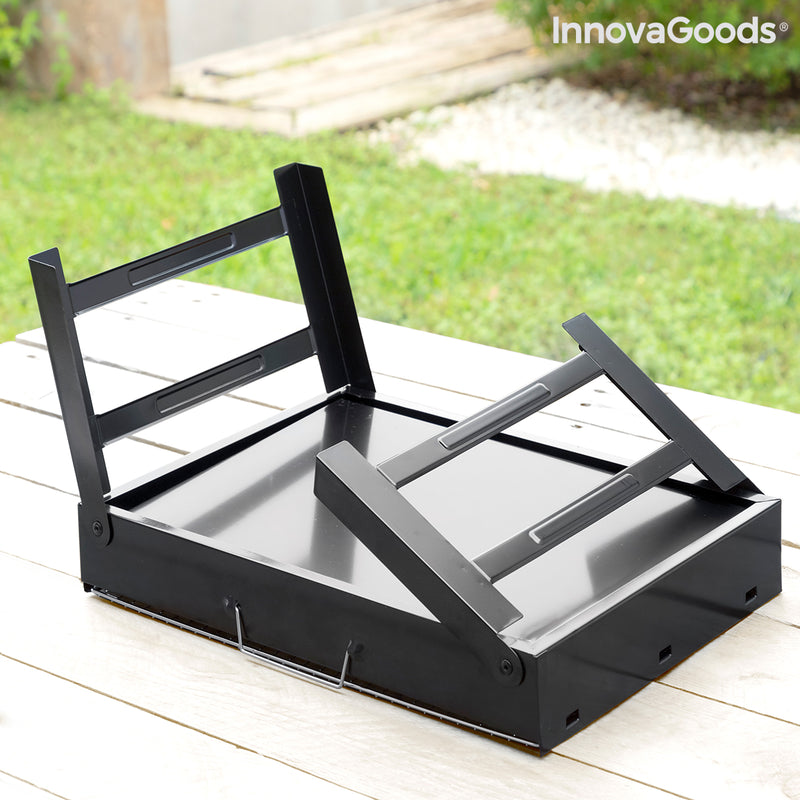 Barbecue portable pliable à utiliser avec le charbon de bois BearBQ InnovaGoods