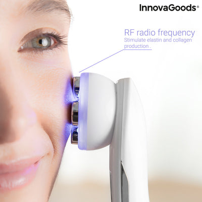 Ansiktsmassageapparat med radiofrekvens, fototerapi och elektrostimulering Wace InnovaGoods