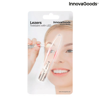 Pincett för hårborttagning med LED Lezers InnovaGoods