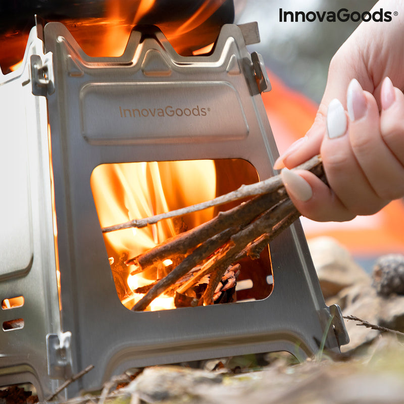 Collapsible Steel Camping Stove Flamet InnovaGoods