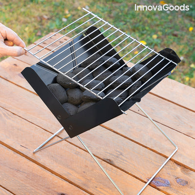 Mini zusammenklappbarer tragbarer Grill für Holzkohle Foldecue InnovaGoods