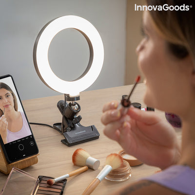 Anello luminoso per selfie con clip Lumahoop InnovaGoods