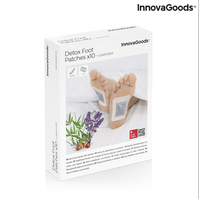 Detox Voet Patches Lavendel InnovaGoods 10 Stuks