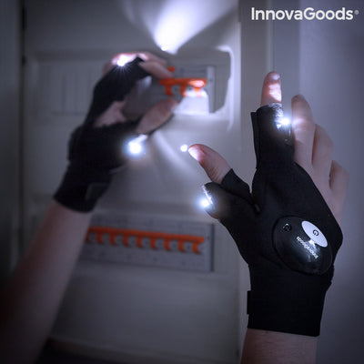 Guanti con LED Light Gleds InnovaGoods 2 unità