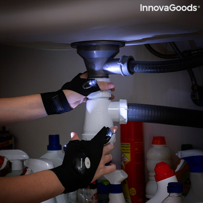 Handskar med LED-ljus Gleds InnovaGoods 2 enheter