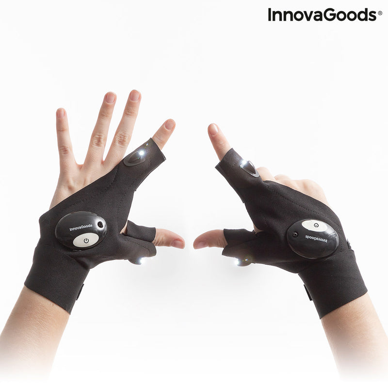 Handschuhe mit LED-Licht Gleds InnovaGoods 2 Einheiten
